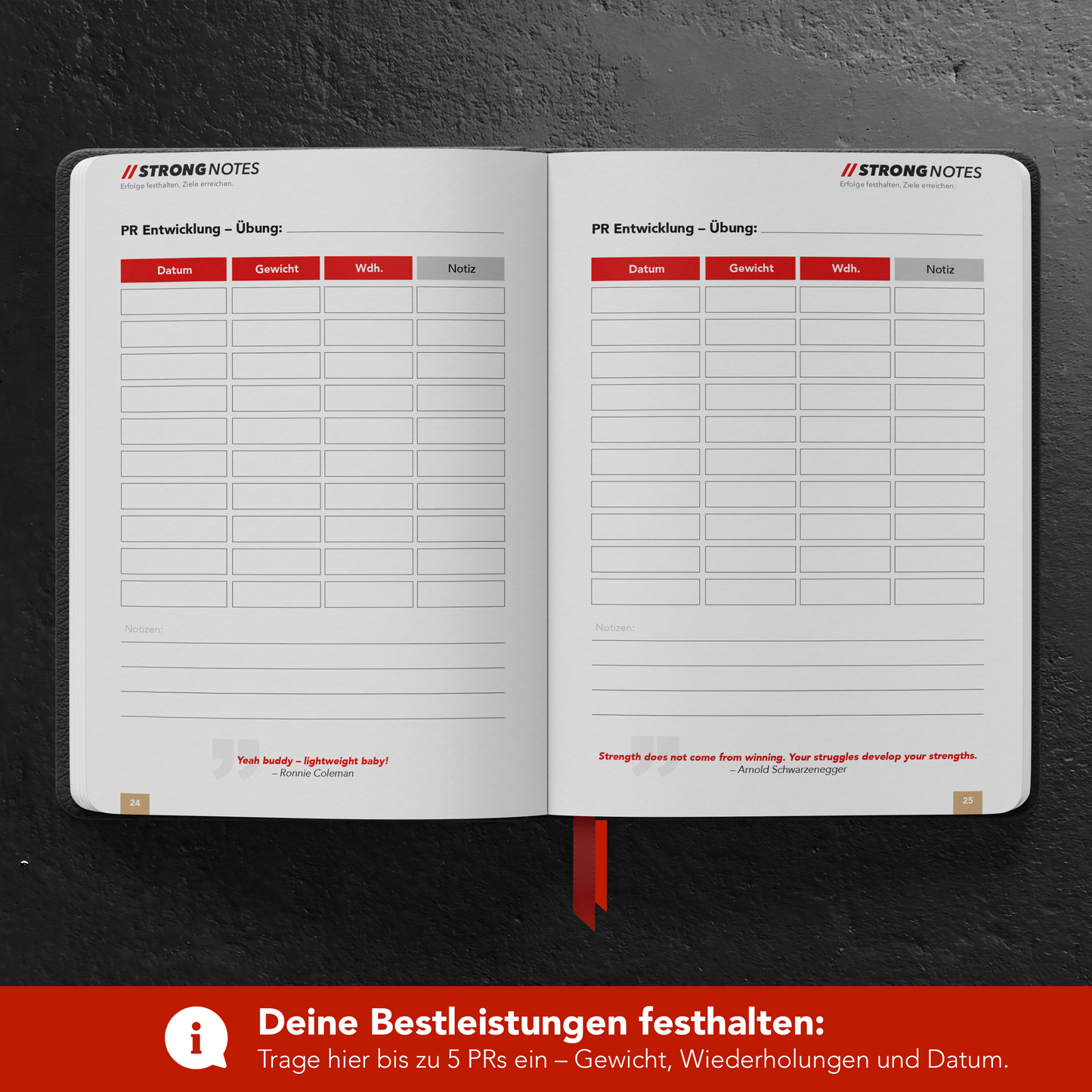 StrongNotes® Trainingstagebuch